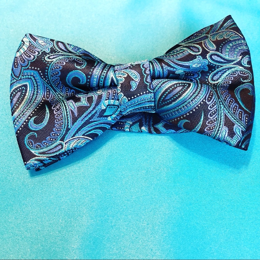 Blue & Black Bow tie